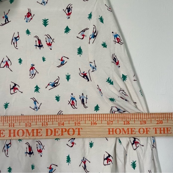 Lands End Ski Snow Print Foldover Turtleneck Winter Womens Med Shaped Fit 10/12 - Picture 10 of 12